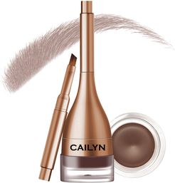 Cailyn Cosmetics Mahogany Gelux Waterproof Brow Pomade with Built-in Liner Brush