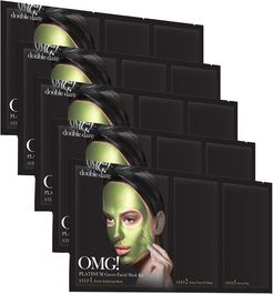 Double Dare Green Mask OMG! PLATINUM Green Facial Mask Kit (5 Pack)