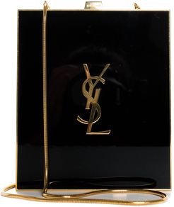 Saint Laurent Limited Edition Black Plexiglass Tuxedo Box Minaudiere Crossbody
