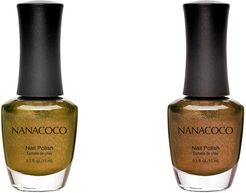 Nanacoco Women's Gold Beige & Gold Beige We Are The Champions 2pc Nail Polish Collection