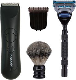 Brocchi Waterproof Body Hair Trimmer + Smooth Shave Kit + 1 Blade