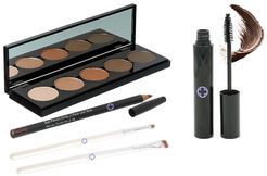 Glamour Status Natural Beauty Five Shade Eyeshadow Palette & Brown Shimmer Eye  Pencil Set