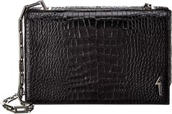 Giuseppe Zanotti Croc-Embossed Leather Shoulder Bag