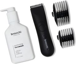 BROCCHI Waterproof USB Trimmer & Moisturizing Face Wash Bundle