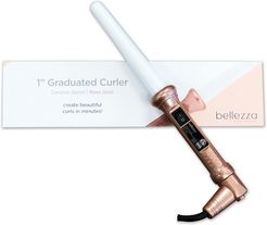 Bellezza Premium Ceramic 1" White Barrel Curling Iron