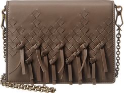 Bottega Veneta Brio Intrecciato Leather Wallet On Chain
