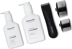 BROCCHI Waterproof USB Trimmer, Moisturizing Face Wash & Cleansing Body Wash Bundle