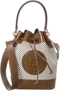 FENDI Mon Tresor Leather Bucket Bag