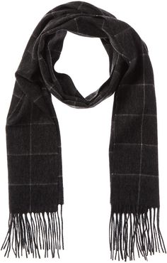 Alashan Cashmere Windowpane Wool & Cashmere-Blend Scarf