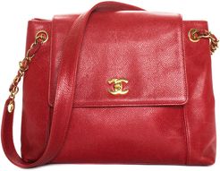 Chanel Red Caviar Leather Tote