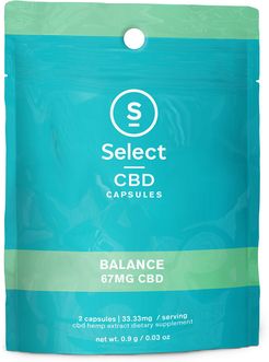 Select CBD 0.03oz CBD Oil Capsules 67MG, 2ct - Balance