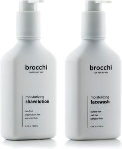 BROCCHI Moisturizing Face Wash & Shave Lotion Bundle