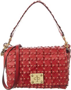 RED Valentino Flower Puzzle Leather Shoulder Bag