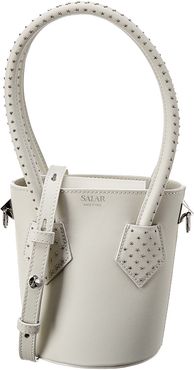 Salar Milano Celia Dots Leather Bucket Bag