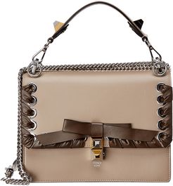 FENDI Kan I Ribbon Leather Shoulder Bag