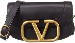 Valentino Supervee VLogo Leather Shoulder Bag