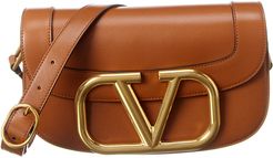 Valentino Supervee VLogo Leather Shoulder Bag