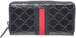 Gucci Navy Blue Guccissima Leather Zippy Wallet