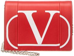 Valentino VLOGO Leather Wallet On Chain