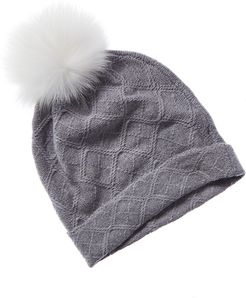 Hannah Rose Pom Cross Country Stitch Wool & Cashmere-Blend Hat