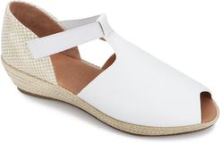 Gentle Souls by Kenneth Cole Luci T-Strap Leather Wedge Sandal