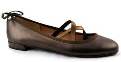French Sole Isabella Metallic Leather Flat