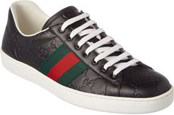 Gucci Ace Signature Leather Sneaker