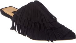 Sergio Rossi Fringe Suede Mule