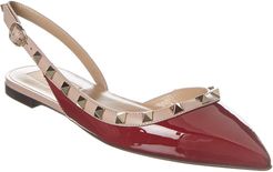 Valentino Rockstud Patent Slingback Flat