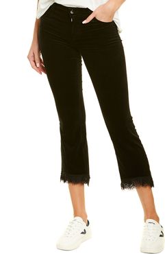 J Brand Selena Black Mid-Rise Crop Bootcut Jean