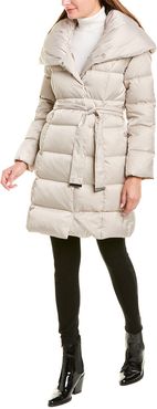 Tahari Tie-Waist Down Coat