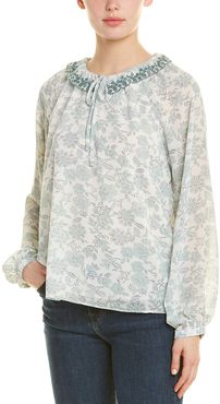 Skies Are Blue Floral Blouse