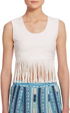 BCBGMAXAZRIA Jaleigh Fringe Crop Top