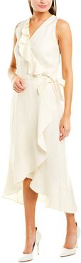 Sara Campbell Linen Wrap Dress