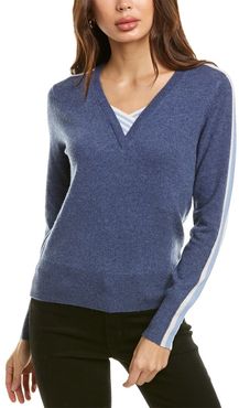 Kier + J Layered V-Neck Cashmere Sweater