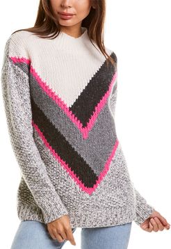 Autumn Cashmere Graphic Tweed Cashmere Sweater