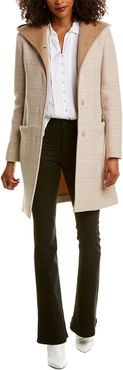 Cinzia Rocca Icons Hooded Wool-Blend Coat