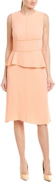 Narciso Rodriguez Peplum Wool Sheath Dress