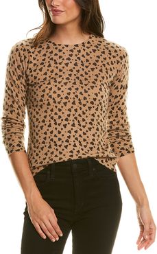 Scott & Scott London Heart Leopard Cashmere Sweater