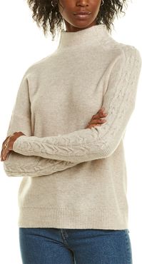 Forte Cashmere Stitch Detail Cashmere Sweater