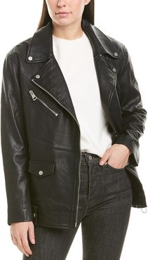 Bagatelle Oversized Leather Biker Jacket