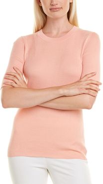 Lafayette 148 New York Skinny Rib Wool Sweater