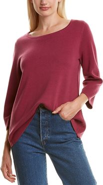 EILEEN FISHER Boxy Silk-Blend Top