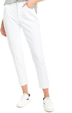 HUDSON Jeans Bettie White High-Rise Tapered Leg