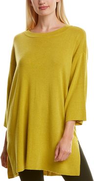 EILEEN FISHER Dropped-Shoulder Silk-Blend Tunic