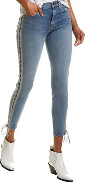 HUDSON Jeans Barbara Dazzle High-Rise Skinny Cropped Jean
