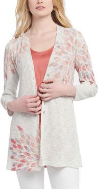 NIC+ZOE Morning Burst Linen-Blend Cardigan