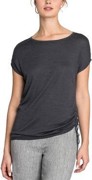 NIC+ZOE Refreshing Side Tie Linen-Blend Top