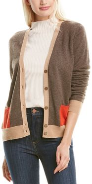 GOBI Cashmere Colorblock Cashmere Cardigan