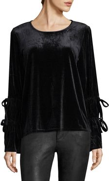 Lucca Couture Elizabeth Drawstring Sleeves Top